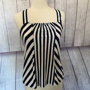 Banana Republic size small navy blue and white top